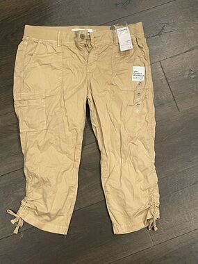 Sonoma Khaki Drawstring Cargo Capris